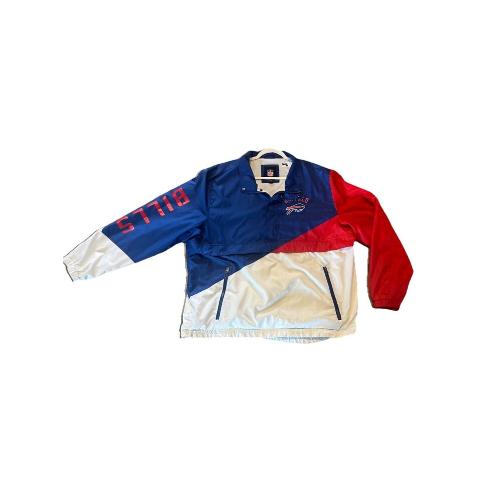 Vintage Staple Buffalo Bills NFL Colorblock Windbreaker Jacket Men’s 2XL 90s